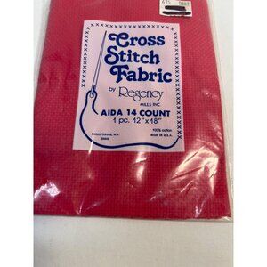 Cross Stitch Fabric By Regency Mills Inc Aida 14 Count 12"x18" 100% Cotton Made